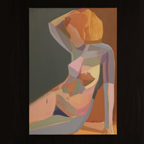 Lars Tygesen, oil on canvas, 1979- , "Naked". 
Signed and dated 2017. 118x80cm