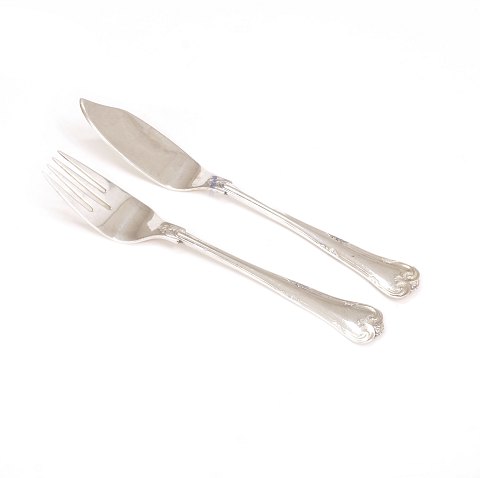 Cohr, Denmark: a silver fish cutlery for 6 persons