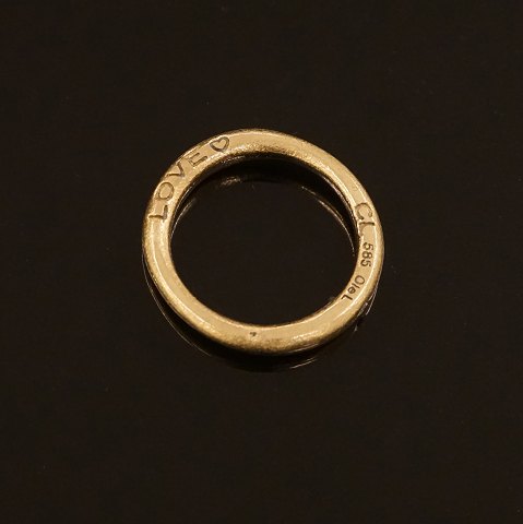 Charlotte Lynggaard, Copenhagen, Love ring, 14kt 
gold. Ringsize: 52