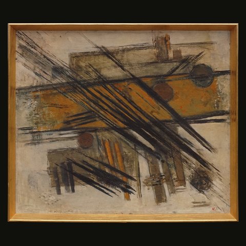 Preben Hornung, 1919-89, oil on canvas. Signed and 
dated "Etude No 13. P. Hornung Juli 1959". Visible 
size: 36x43cm. With frame: 45x52cm