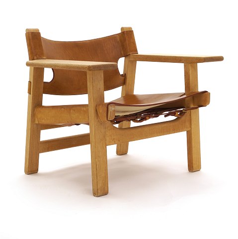 Børge Mogensen, Dänemark, "Der Spanische Stuhl". 
Eiche mit patiniertem Leder