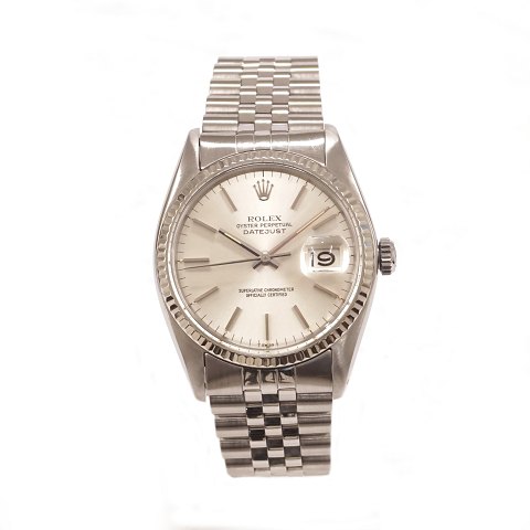 Rolex Oyster Perpetual Datejust ref. 16014, Steel. 
Comes with box and papers dated 7/12 1979. D: 36mm