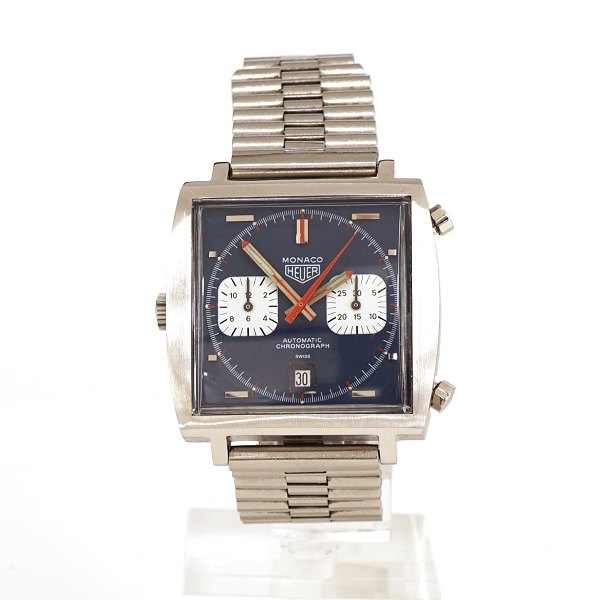 A rare Heuer Monaco ref. 1133B. Automatic. Year 1970. 40x40mm. Very good 
condition
