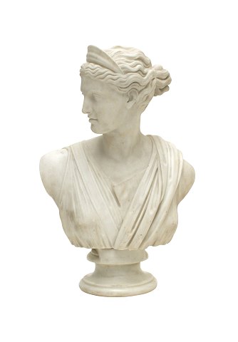 Marmorbuste forstillende gudinden Artemis / Diana.