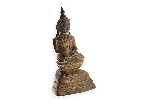 Siddende Buddha, Burma, Bronze
