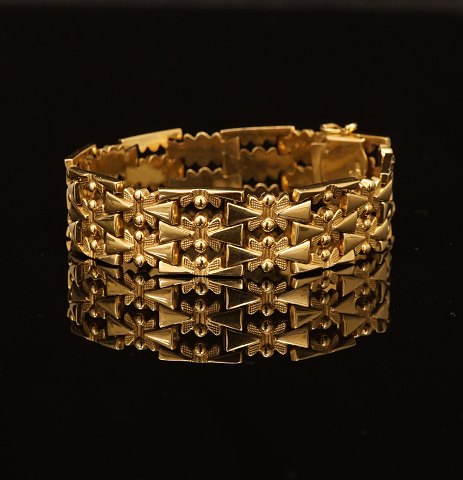 Bracelet, 18ct gold. L: 20cm. W: 27,9gr