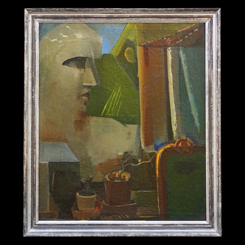 Ebba Carstensen, 1885-1967, oil on canvas. Stillife. Signed and dated 1934. Visible size: 78x65cm. With frame: 89x76cm