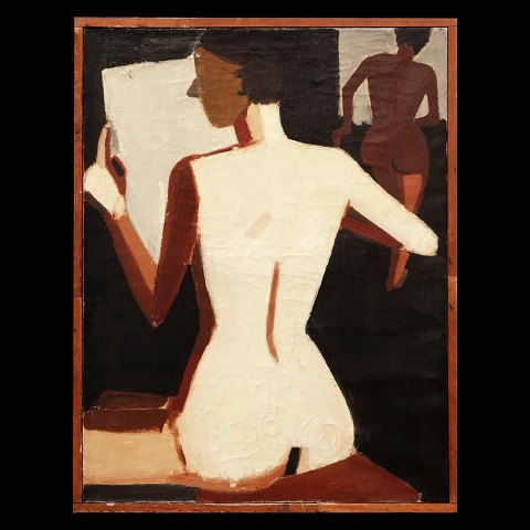 Egon Mathiesen, 1907-76, oil on canvas. Signed and dated "Jan-febr 1936". Visible size: 113x87cm. With frame: 118x92cm