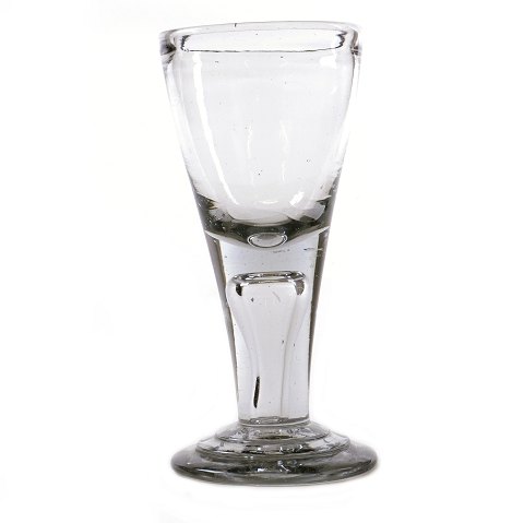 Norwegischer Nackte Jungfrau Glas von Nøstetangen 
Glaswerk um 1770. H: 18,6cm