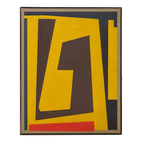 Paul Gadegaard maleri. Paul Gadegaard, 1920-92, 
olie på lærred. Signeret og dateret 1953. Lysmål: 
73x60cm. Med ramme: 74x61cm