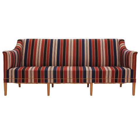 Kaare Klint three seater sofa 6092, mahogany. 
Designed 1940 and manufactured by Rud. Rasmussen. 
L: 200cm