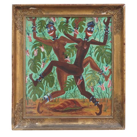 Svend Johansen, 1897-1970, Gouache. Um 1928. 
Lichtmasse: 52x45cm. Mit Rahmen: 66x59cm