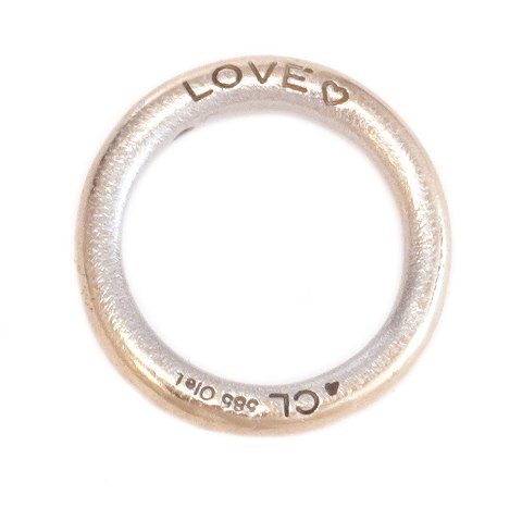 Ole Lynggaard 14kt hvidguld Love ring 4 med 
brillant. Ringstr. 56