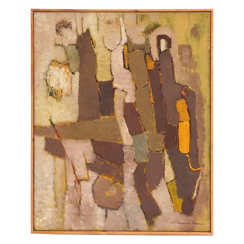 Rita Kerrn-Larsen, 1904-98, Öl auf Leinen. Signiert. Lichtmasse: 81x65cm. Mit Rahmen: 83x67cm