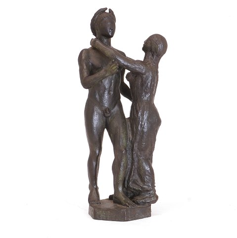 Johannes Bjerg, 1886-1955, bronze sculpture "The Victory" 1954-55. H: 32cm