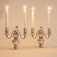 Georg Jensen: A pair of candelabra #324, Sterlingsilver. Made in the period 
1945-51. H: 21cm. W: 2.460gr