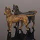 Vienna bronze Figure with two dogs. Circa 1880. H: 8cm. L: 12cm