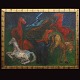 Jens Søndergaard, 1895-1957, Öl auf Leinen. "Pferde bei Gewitter". Signiert und datiert 1932. Lichtmasse: 167x208cm. Mit Rahmen: 185x226cm