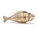 Vergoldete Riechdose aus Silber in Form von einem Fisch. Datiert 1794. L: 8cm. 
G: 28,9gr
