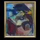 Peter Brandes maleri. Peter Brandes, f. 1944, olie på lærred. Komposition signeret og dateret 1987. Lysmål: 46x38cm. Med ramme: 52x44cm