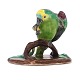 18th century faience parrot by Marieberg, Sweden. Signed ca. 1765. H: 12cm