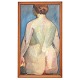 Henry Heerup painting.
Henry Heerup, 1907-93, oil on canvas.
Study of a standing female model.
Signed Heerup.
Exhibited at Kunstforeningen, Copenhagen, 1987. 
Probably from the 1930s.
Visible size: 109x59cm. With frame: 118x68cm