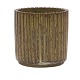 Arne Bang riflet stentøjs vase 129. Signeret. H: 8,8cm