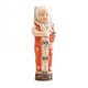 Royal Copenhagen: Nålehus i porcelæn i form af svøbelsesbarn. Fremstillet omkring år 1800. L: 9cm
