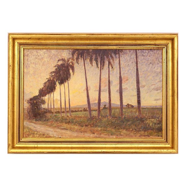 Laurits Tuxen, 1853-1927, bezeichnet "Spanien 1902", Öl auf Leinen. Signiert. 
Lichtmasse: 40x63cm. Mit Rahmen: 54,5x78cm