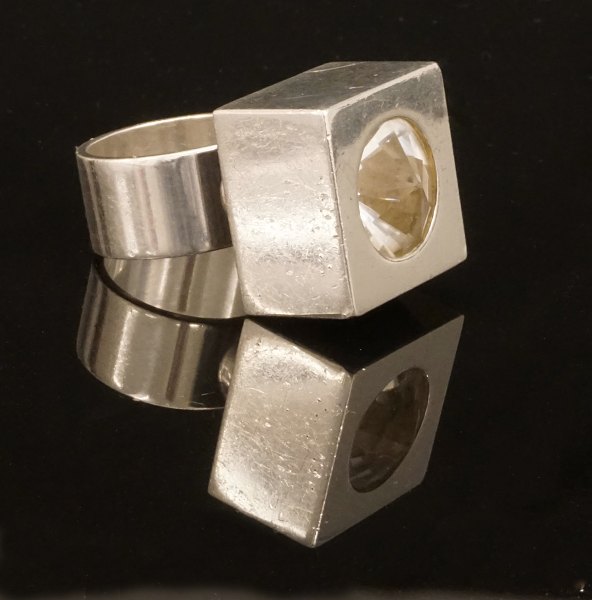 A Hans Hansen, Denmark, sterlingsilver ring. Ringsize: 54