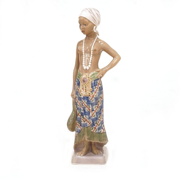 Dahl Jensen figur 1117. "Pige fra Øst Sierra Leone". H: 24,5cm
