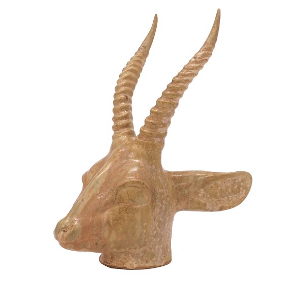 Axel Salto stoneware antelope. Copenhagen circa 1930. Nice condition. H: 26cm