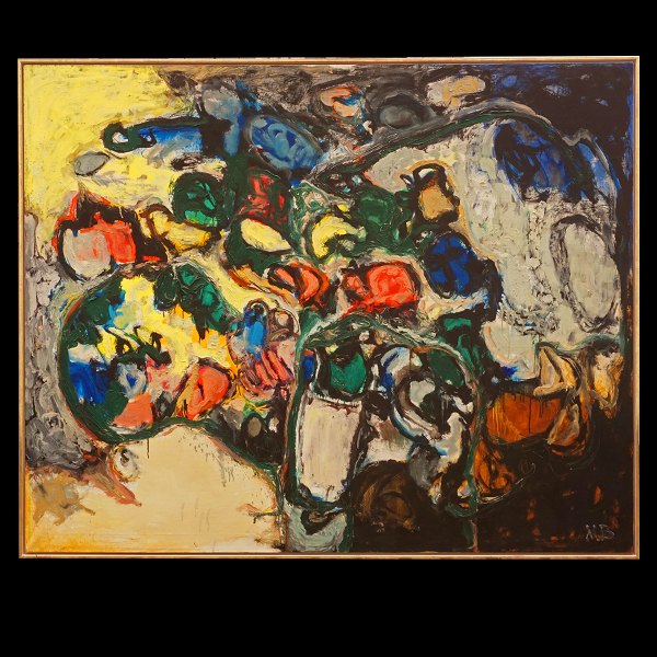 Mogens Balle, COBRA member, 1921-88, oil on canvas. Signed and dated 1976. Visible size: 130x162cm. With frame: 134x166cm