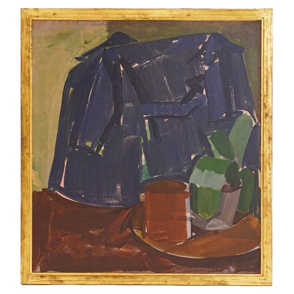 Edvard Weie, 1879-1943, oil on canvas. Stillife 1933. Visible size: 67x60cm. With frame: 73x66cm