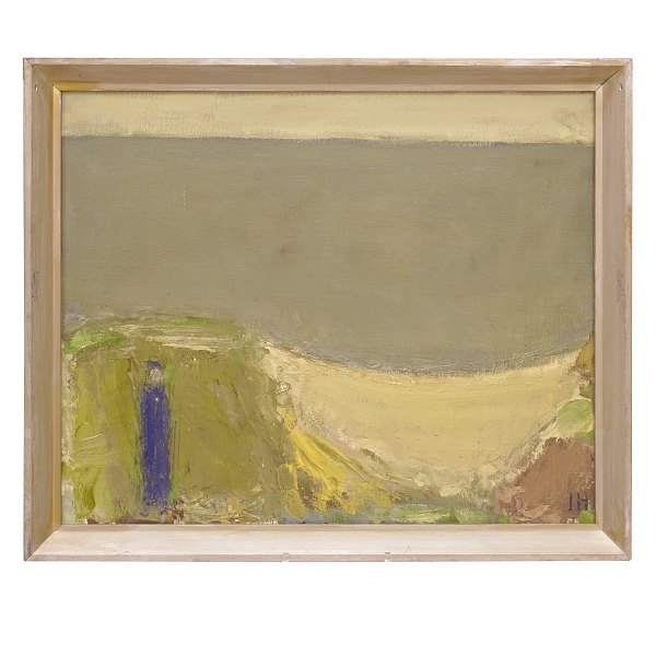 Johannes Hofmeister, 1914-90, oil on canvas. Landscape, signed. Visible size: 
44x54cm. With frame: 51x61cm